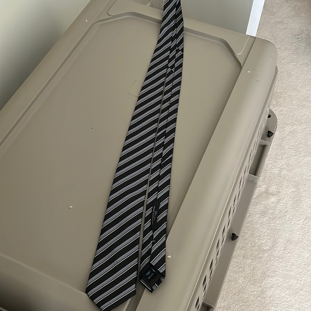 Black and grey tie